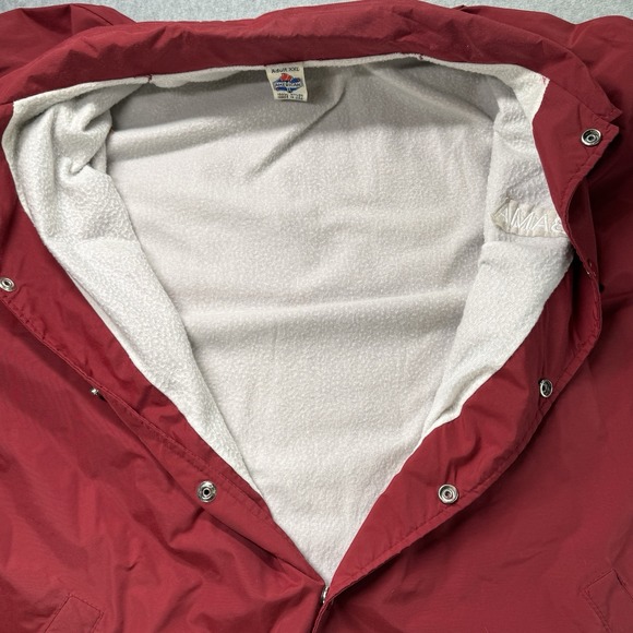 Vintage BAMA Alabama Crimson Tide Jacket XXL Red USA Made Nylon Sherpa Lined - Picture 9 of 11